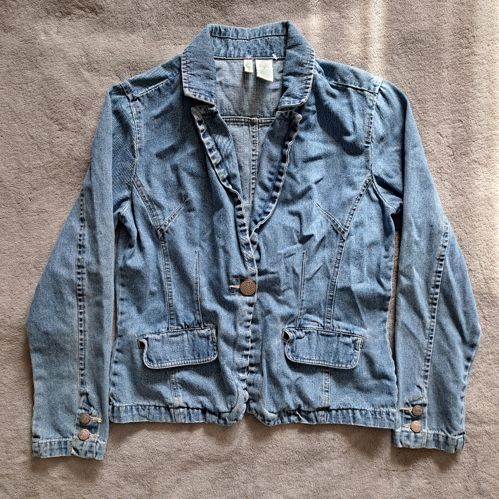 Bill Blass Vintage 90s Blue Denim Jean Jacket Size Small